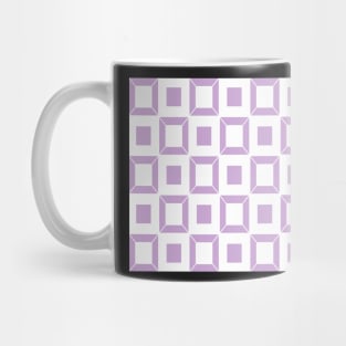 Abstract geometric pattern - purple and white. Mug